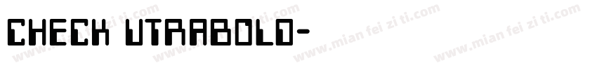 check utrabold字体转换